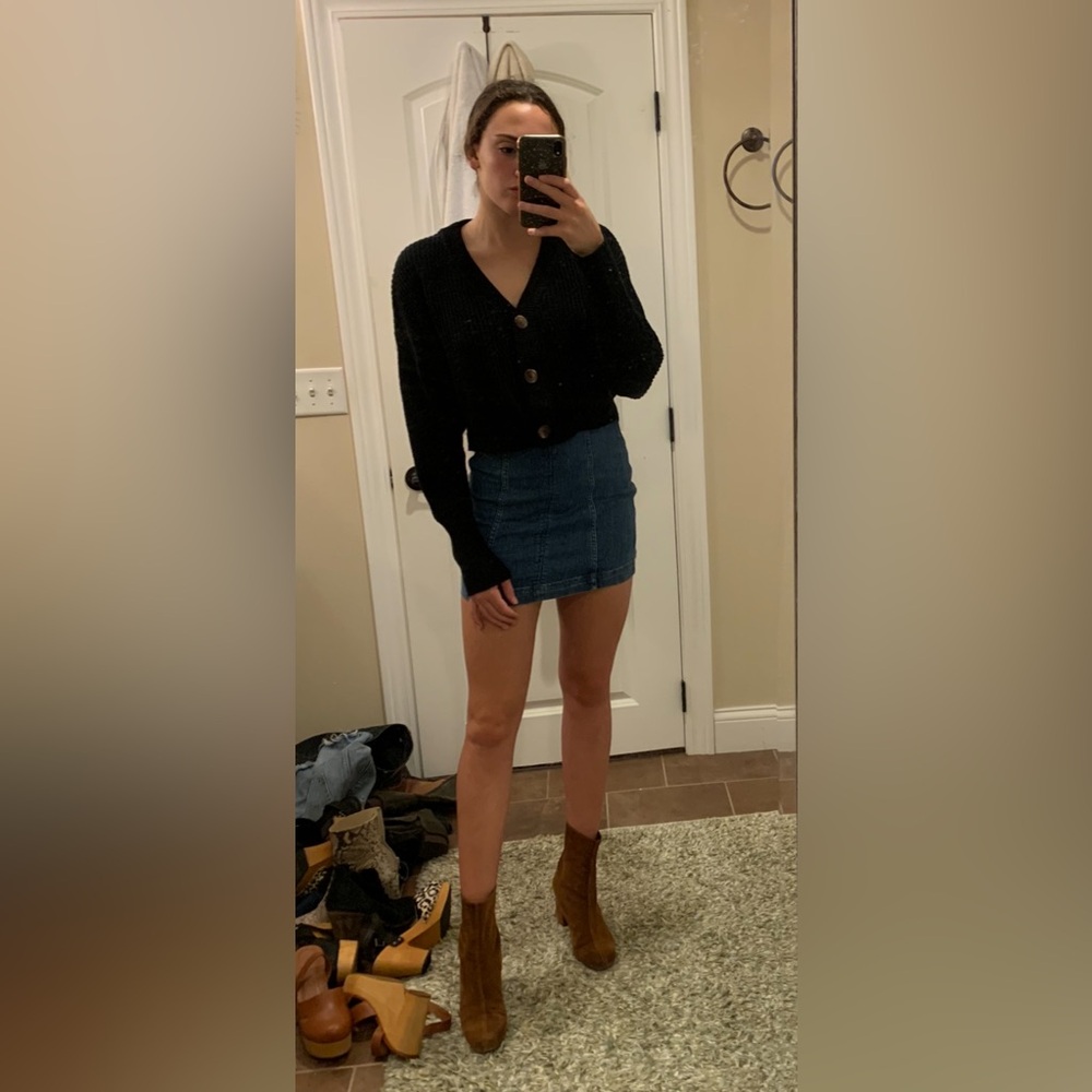 Free People Jean Skirt